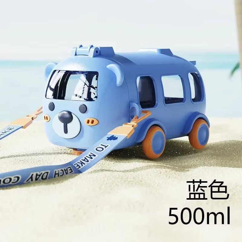 Cute Cartoon Bus Water Bottle